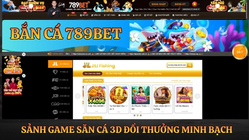 Bắn Cá 789BET: Sảnh Game Săn Cá 3D Đổi Thưởng Minh Bạch